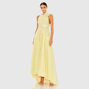 NWT $798 MAC DUGGAL Embellished High Neck Sleeveless A Line Gown DRESS 11310